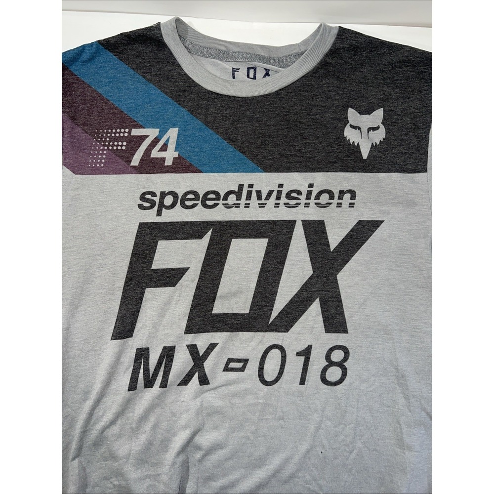Fox Racing Speedvision T-Shirt Men's Medium Gray ,‎ Supercross, Motocross MC-018